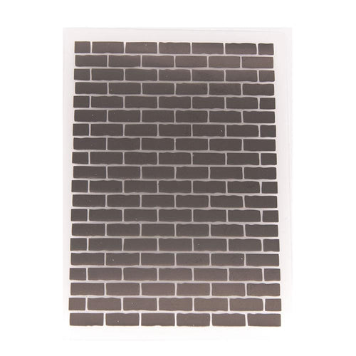 Brick Wall Embossing Folder for Card Making, Scrapbooking (4.13 x 5.83 Inch)