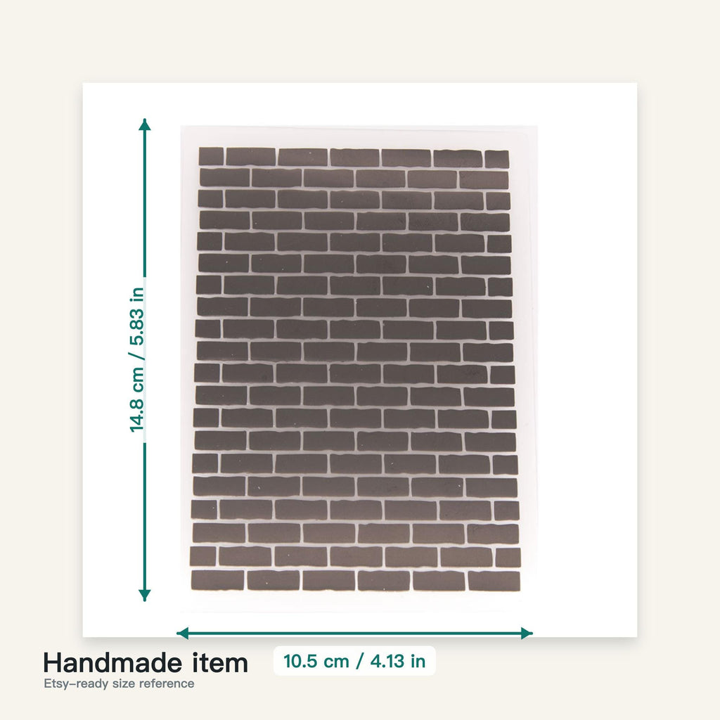 Brick Wall Embossing Folder for Card Making, Scrapbooking (4.13 x 5.83 Inch)