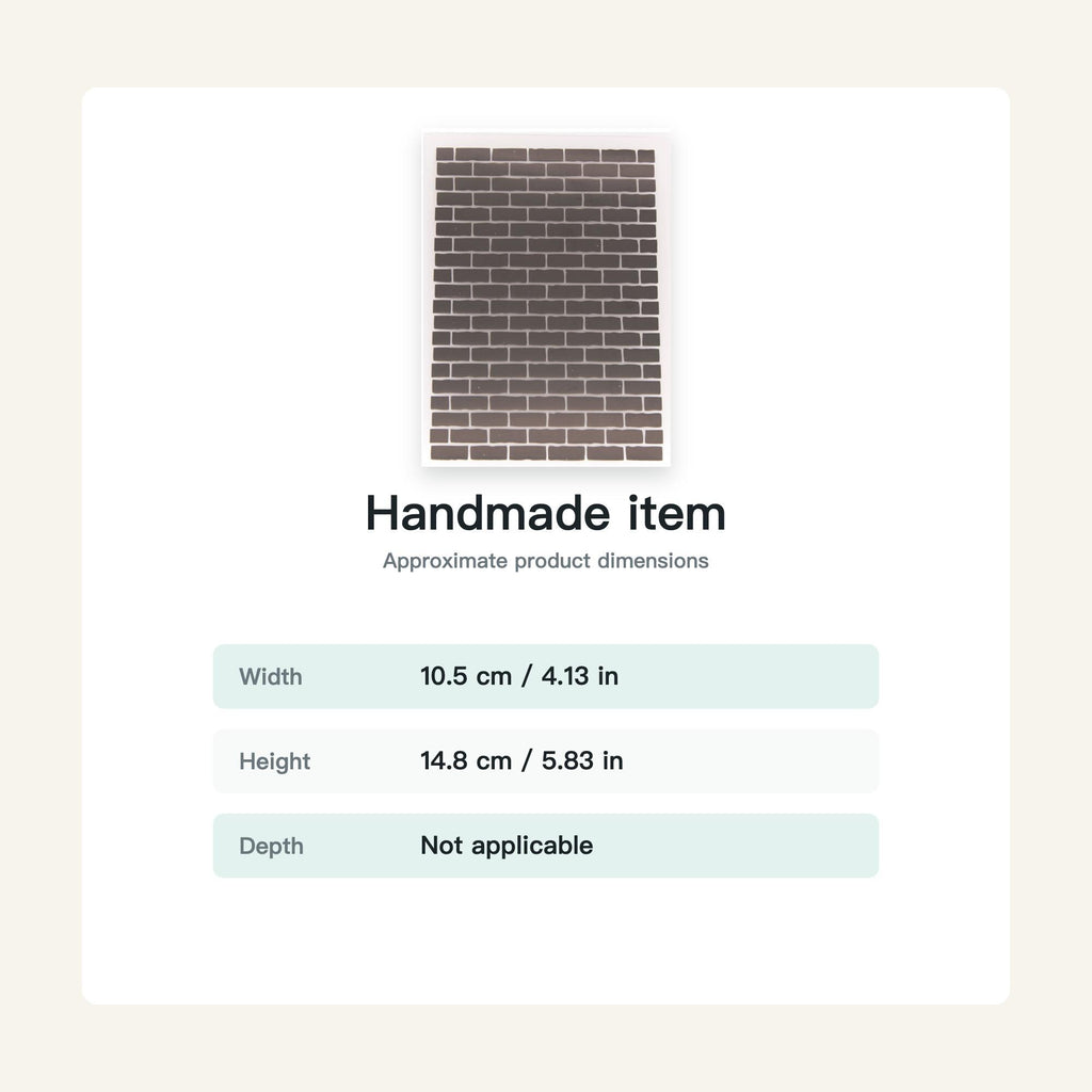 Brick Wall Embossing Folder for Card Making, Scrapbooking (4.13 x 5.83 Inch)