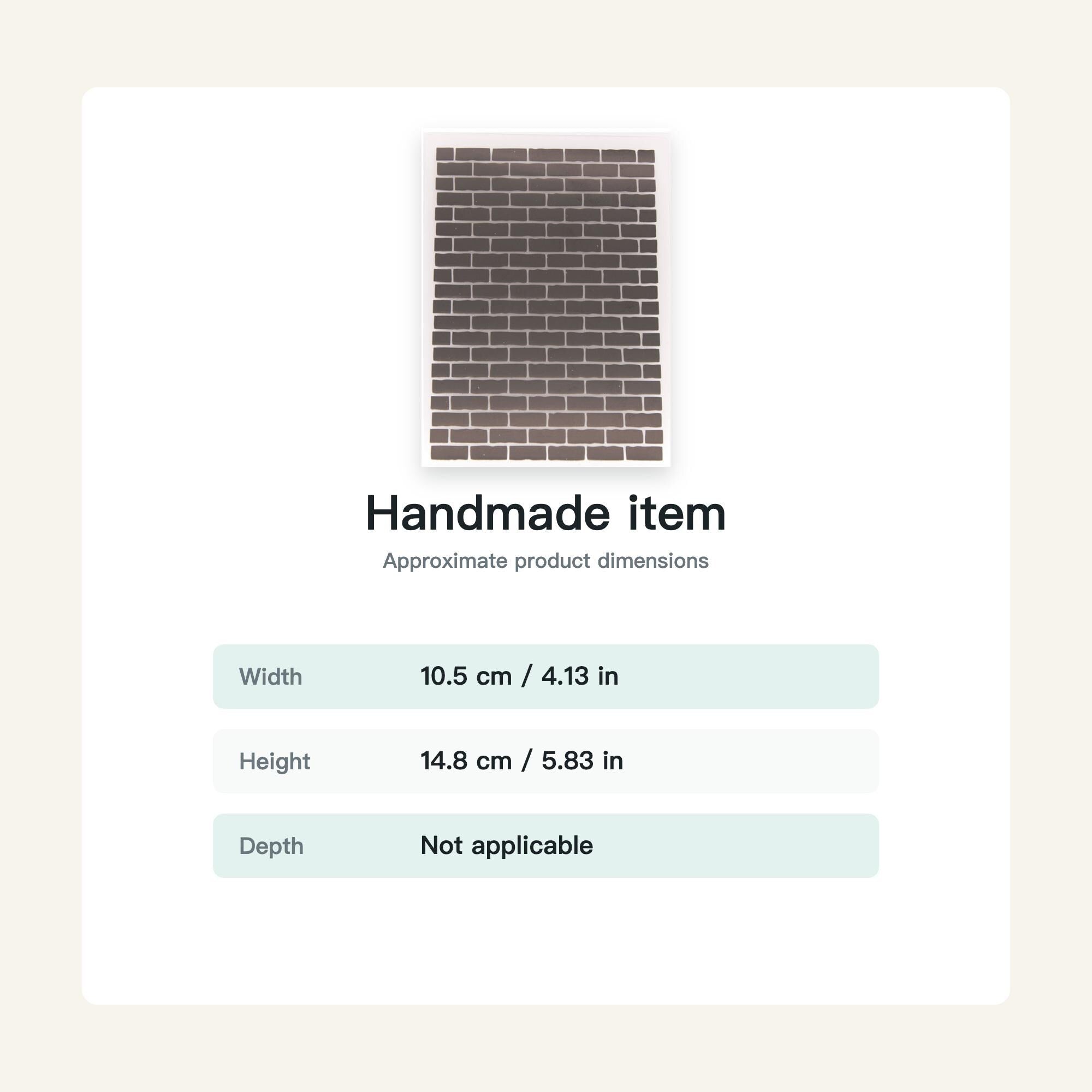 Brick Wall Embossing Folder for Card Making, Scrapbooking (4.13 x 5.83 Inch)