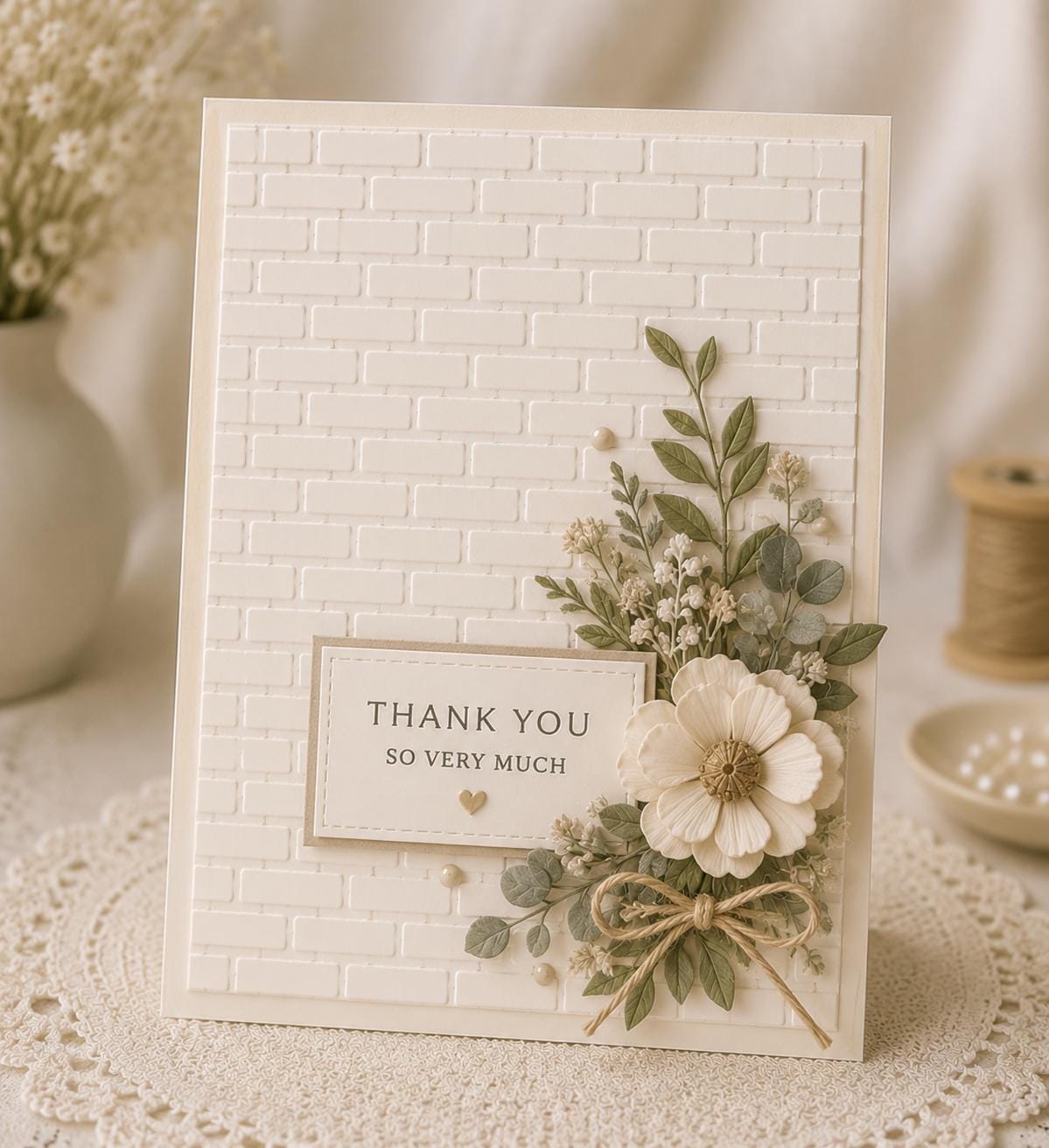 Brick Wall Embossing Folder for Card Making, Scrapbooking (4.13 x 5.83 Inch)