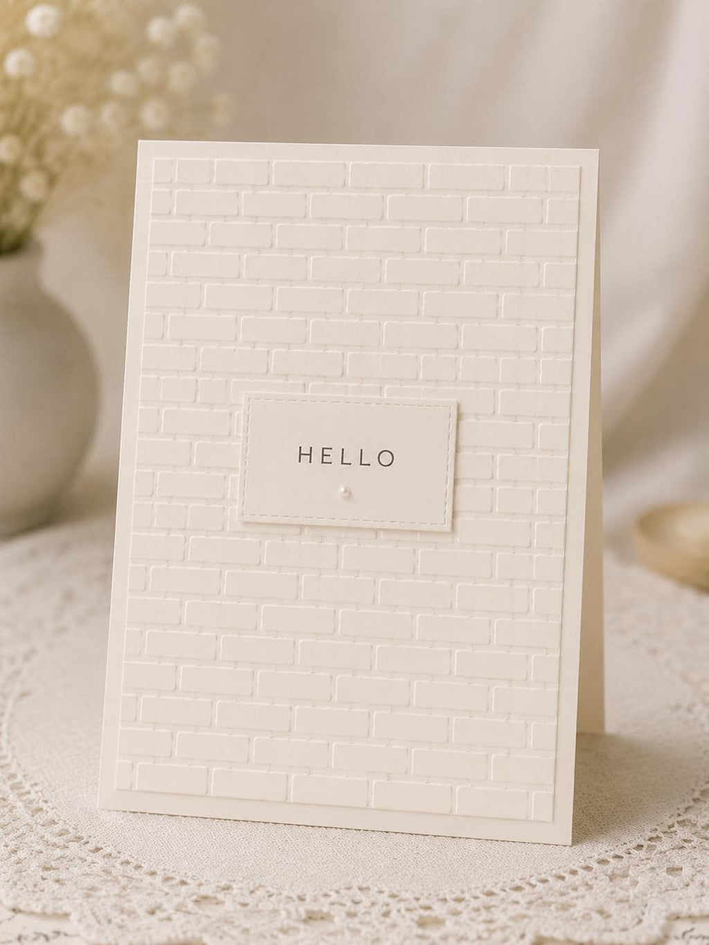 Brick Wall Embossing Folder for Card Making, Scrapbooking (4.13 x 5.83 Inch)
