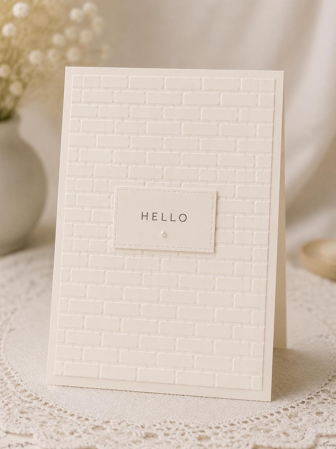 Brick Wall Embossing Folder for Card Making, Scrapbooking (4.13 x 5.83 Inch)
