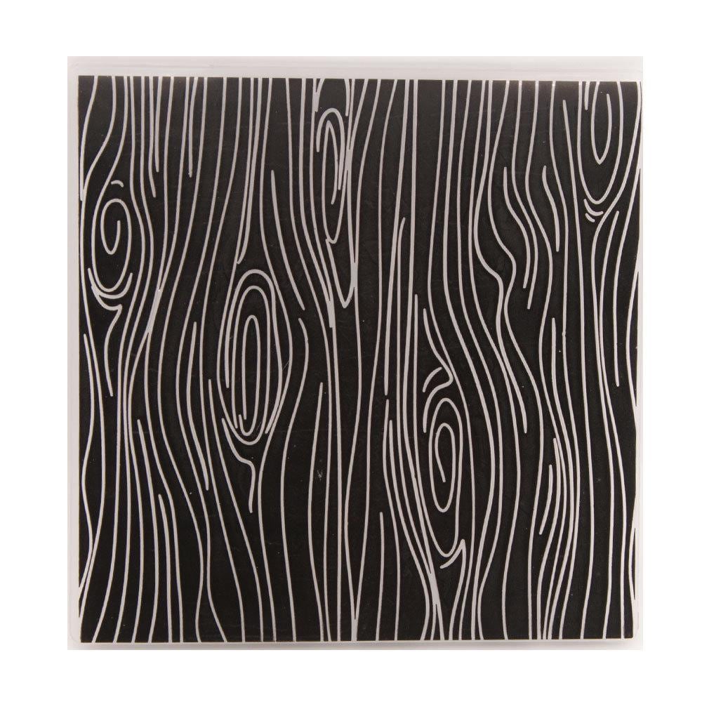 Wood Grain Embossing Folder: Rustic Texture for Card Making, Scrapbooking (5.9 x 5.9 Inch)