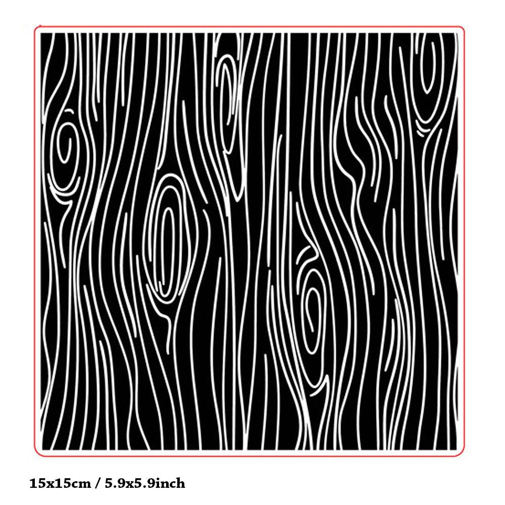 Wood Grain Embossing Folder: Rustic Texture for Card Making, Scrapbooking (5.9 x 5.9 Inch)