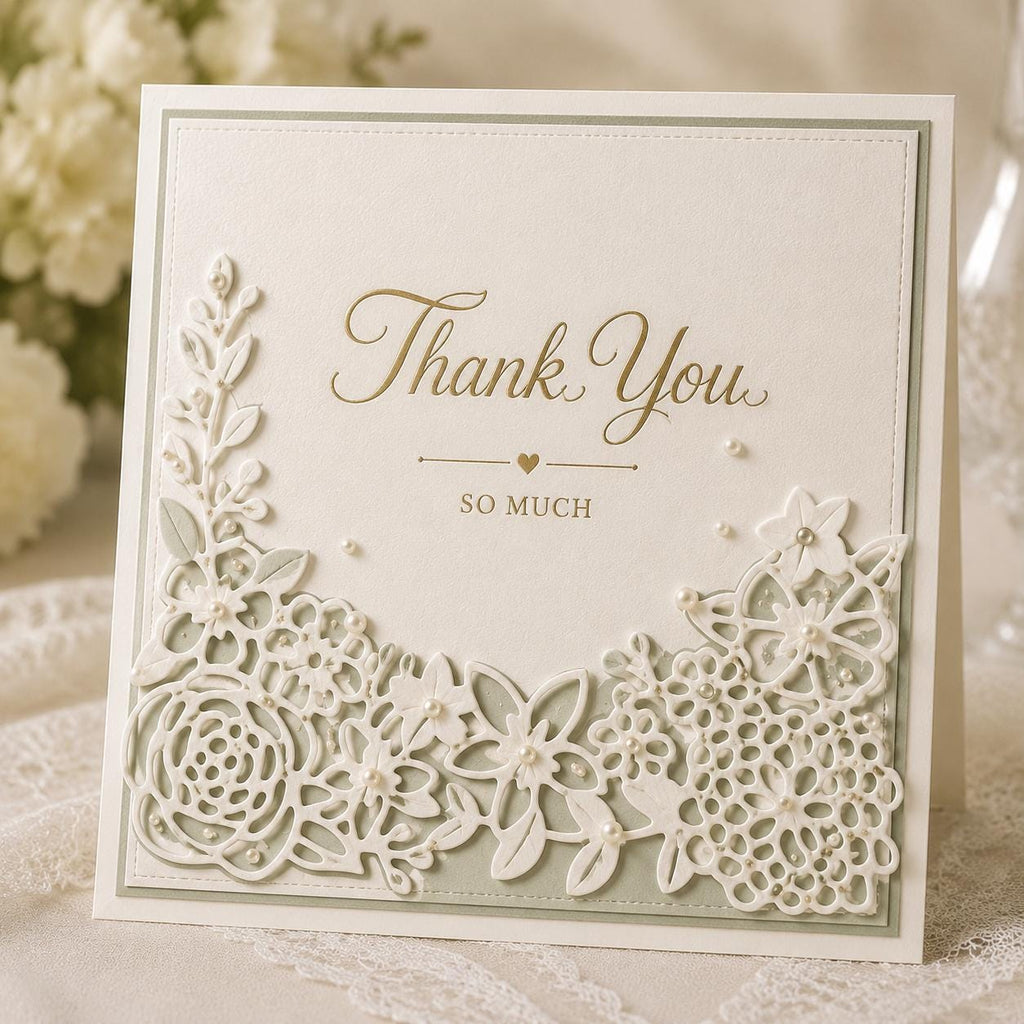 Floral Border Metal Cutting Dies for Card Making, Scrapbooking Crafts
