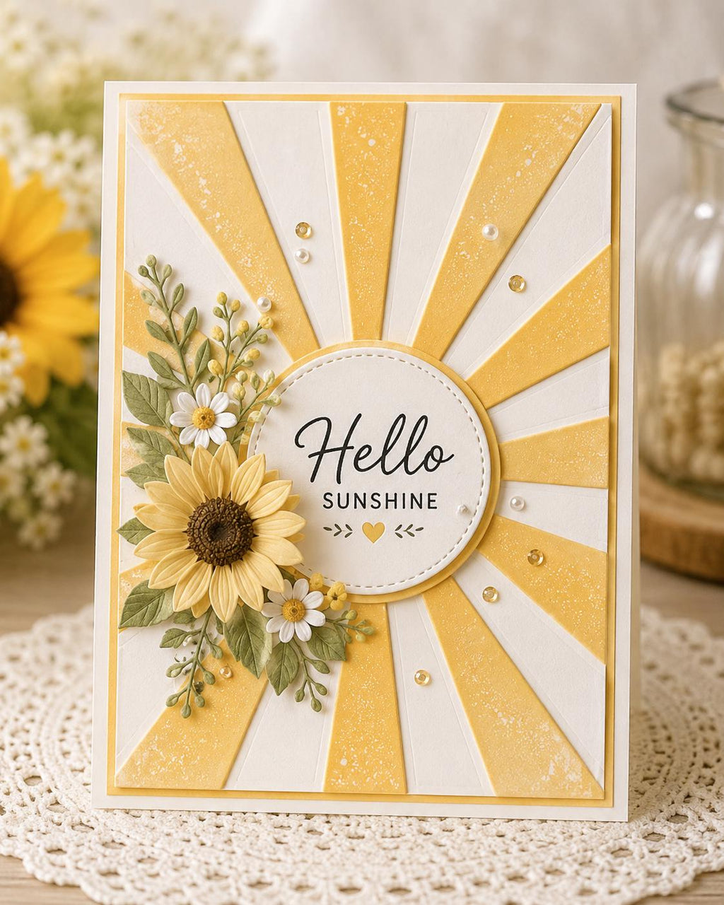 Sunburst Background Metal Cutting Die for Card Making Scrapbooking and Paper Crafts