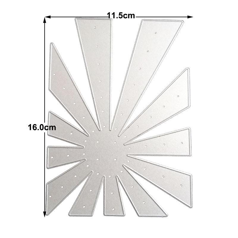 Sunburst Background Metal Cutting Die for Card Making Scrapbooking and Paper Crafts