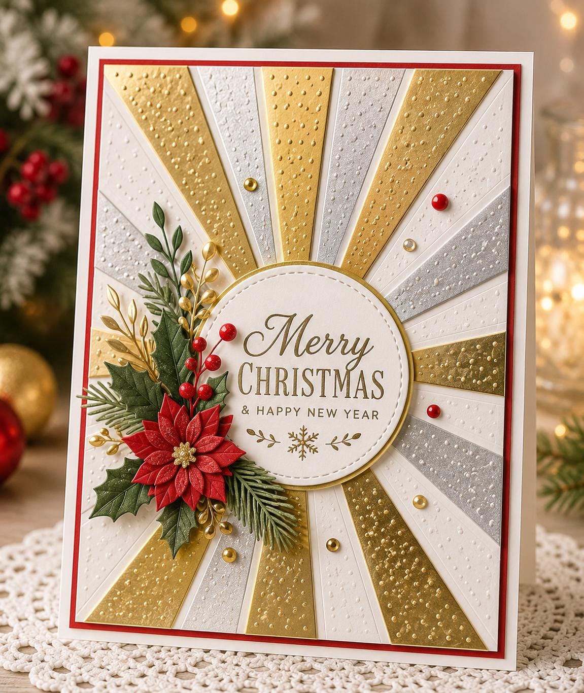 Sunburst Background Metal Cutting Die for Card Making Scrapbooking and Paper Crafts