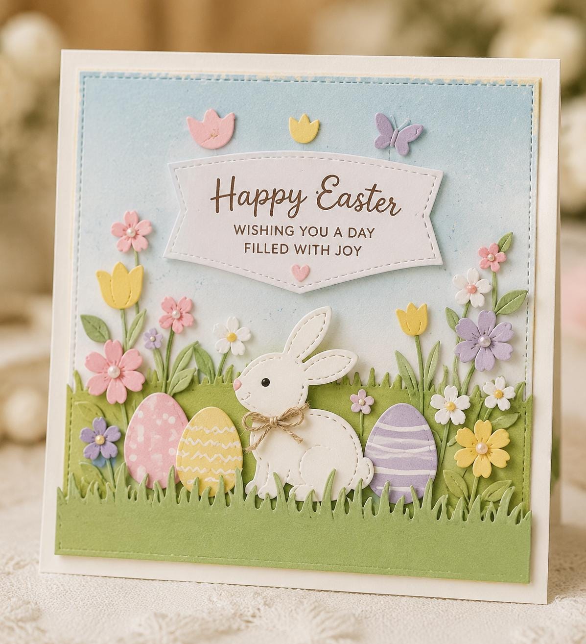 Spring Grass Border and Mini Shapes Metal Cutting Dies for Easter Cards and Scrapbooking