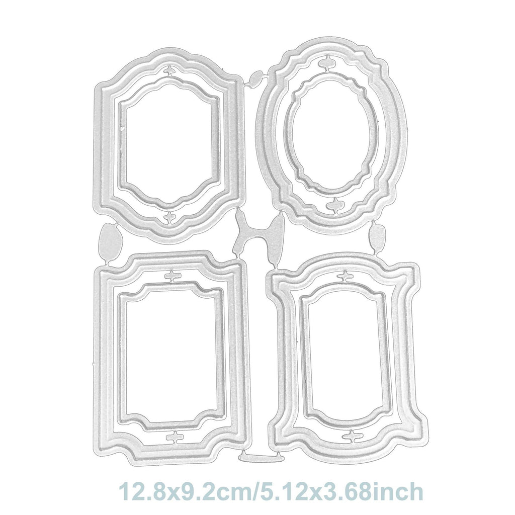 Nested Label Frame Metal Cutting Dies: Ornate Card Making, Scrapbooking Supplies