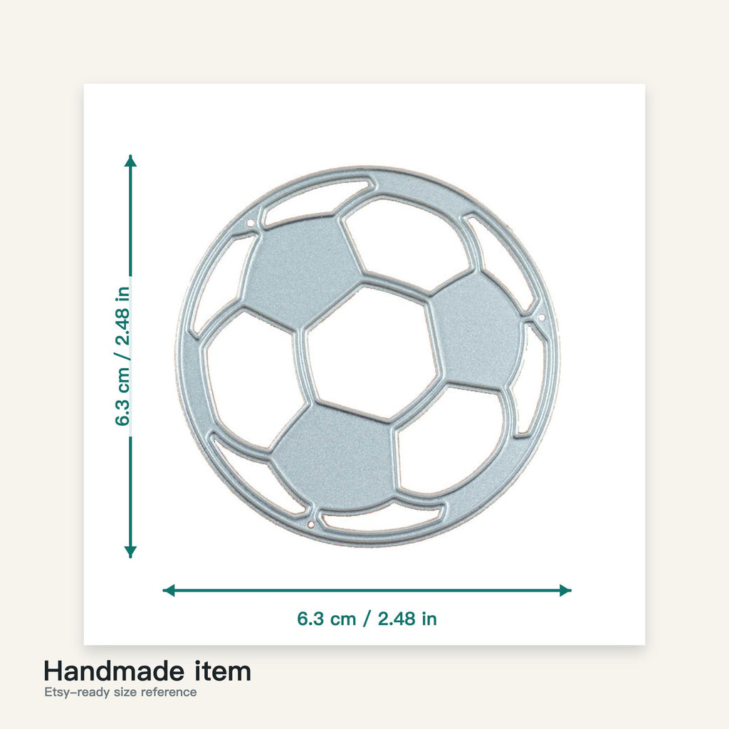 Soccer Ball Metal Cutting Die for Birthday Cards Sports Scrapbooking and Paper Crafts