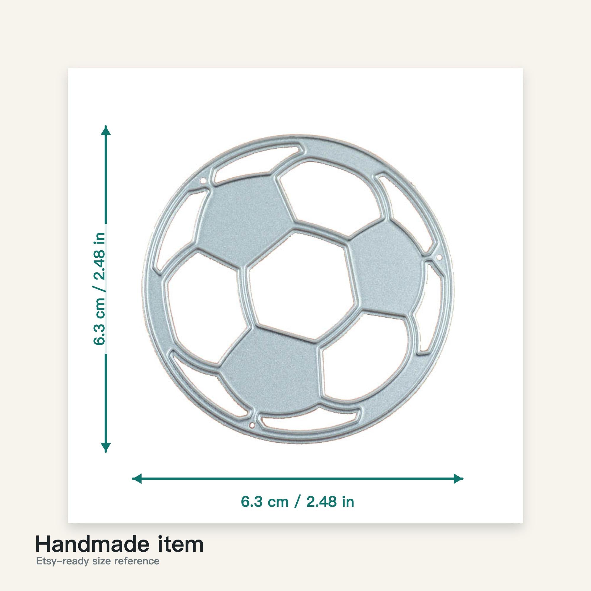Soccer Ball Metal Cutting Die for Birthday Cards Sports Scrapbooking and Paper Crafts