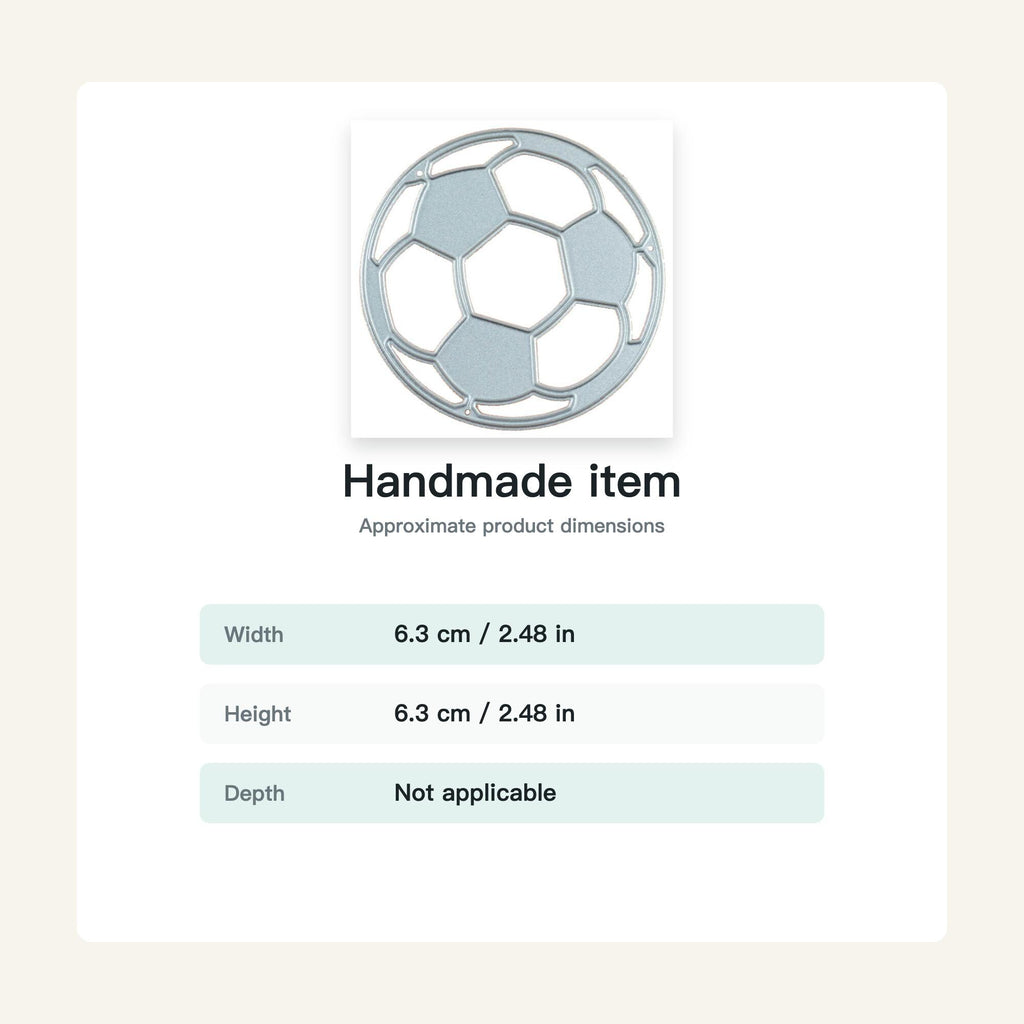 Soccer Ball Metal Cutting Die for Birthday Cards Sports Scrapbooking and Paper Crafts