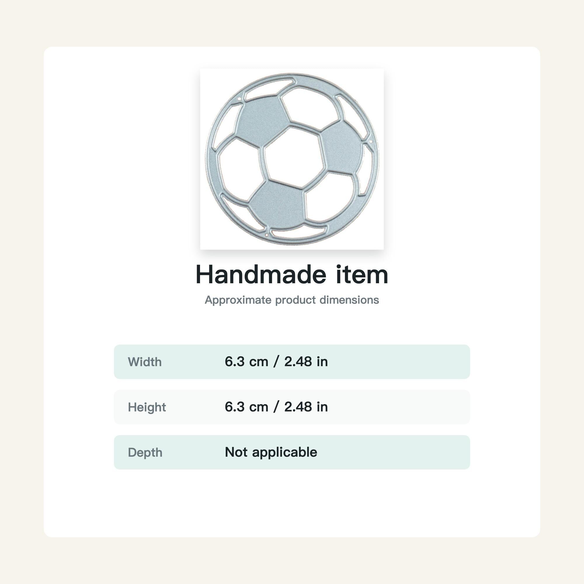 Soccer Ball Metal Cutting Die for Birthday Cards Sports Scrapbooking and Paper Crafts
