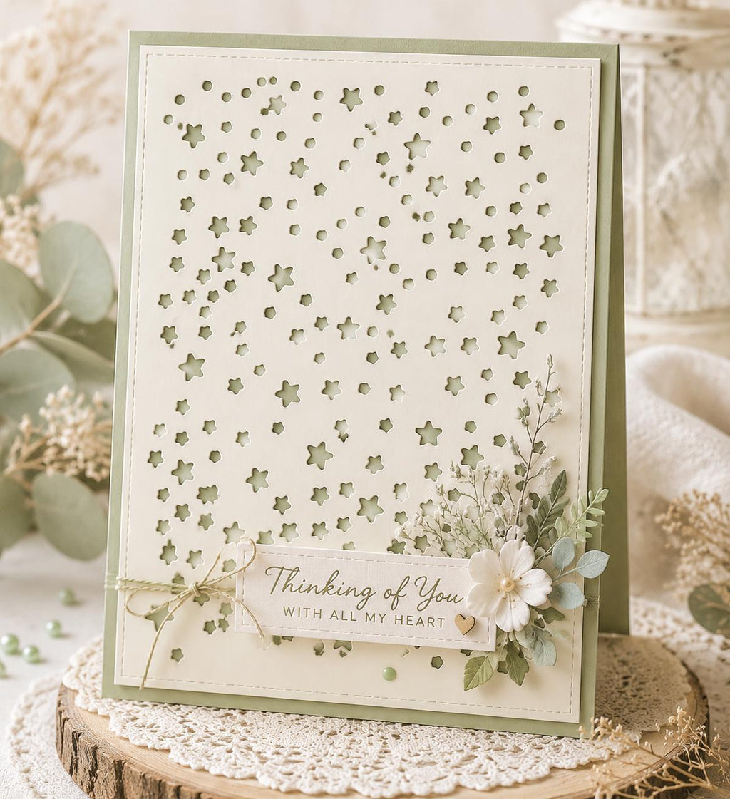 Scattered Stars Background Metal Cutting Die for Card Making Scrapbooking and Paper Crafts
