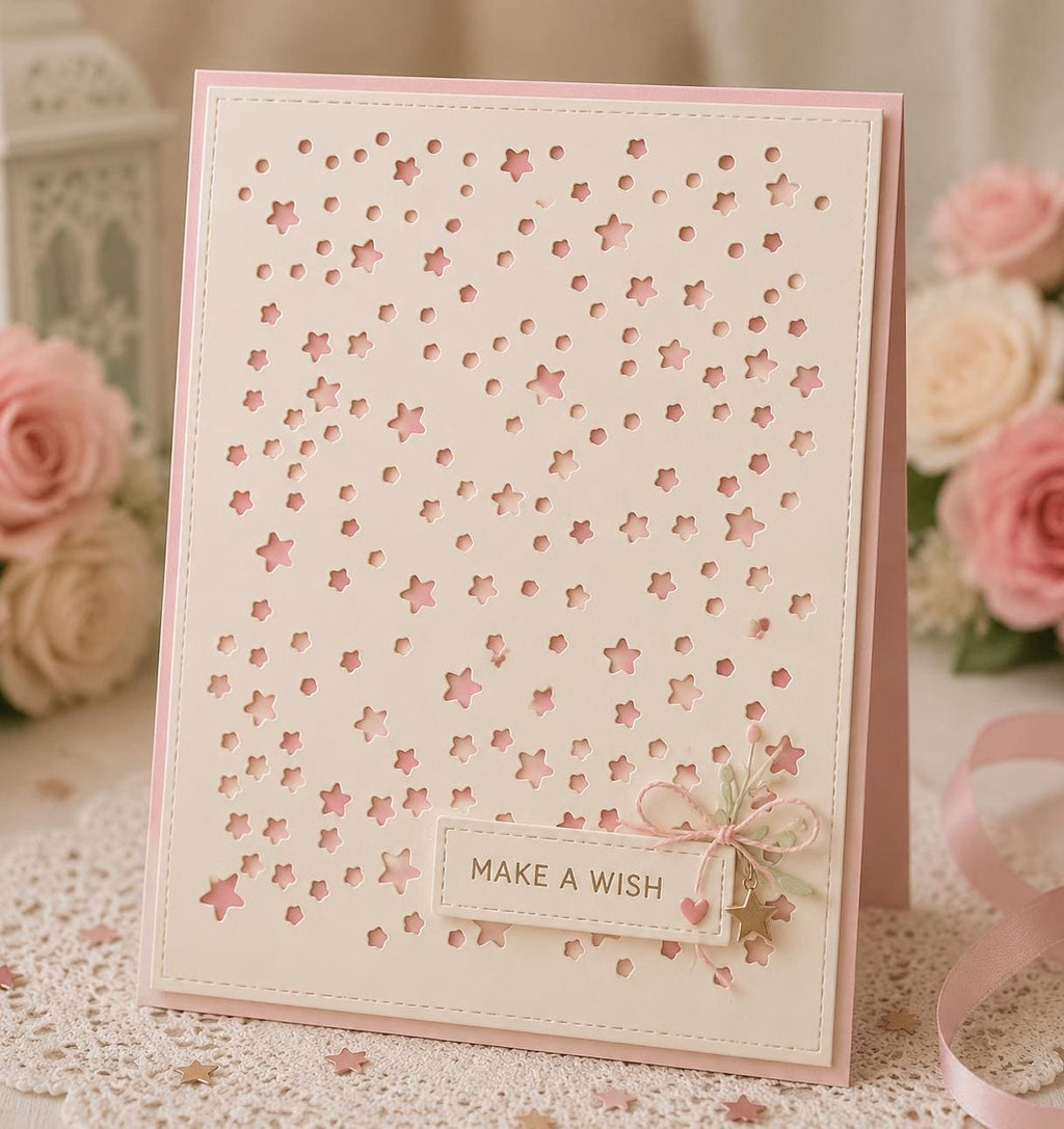 Scattered Stars Background Metal Cutting Die for Card Making Scrapbooking and Paper Crafts