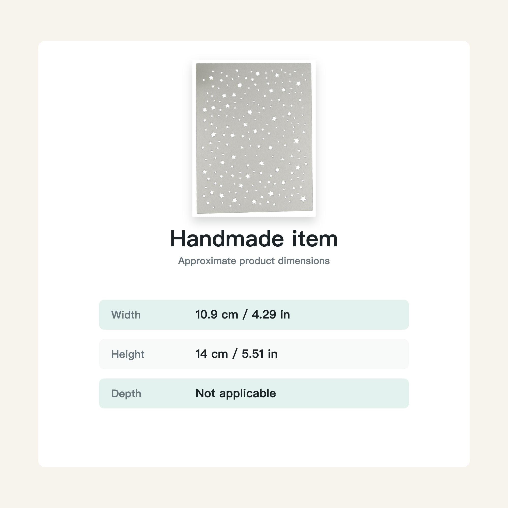 Scattered Stars Background Metal Cutting Die for Card Making Scrapbooking and Paper Crafts