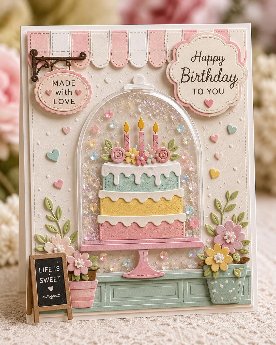 Birthday Cake Dome Metal Cutting Dies Set for Card Making Scrapbooking and Celebration Crafts