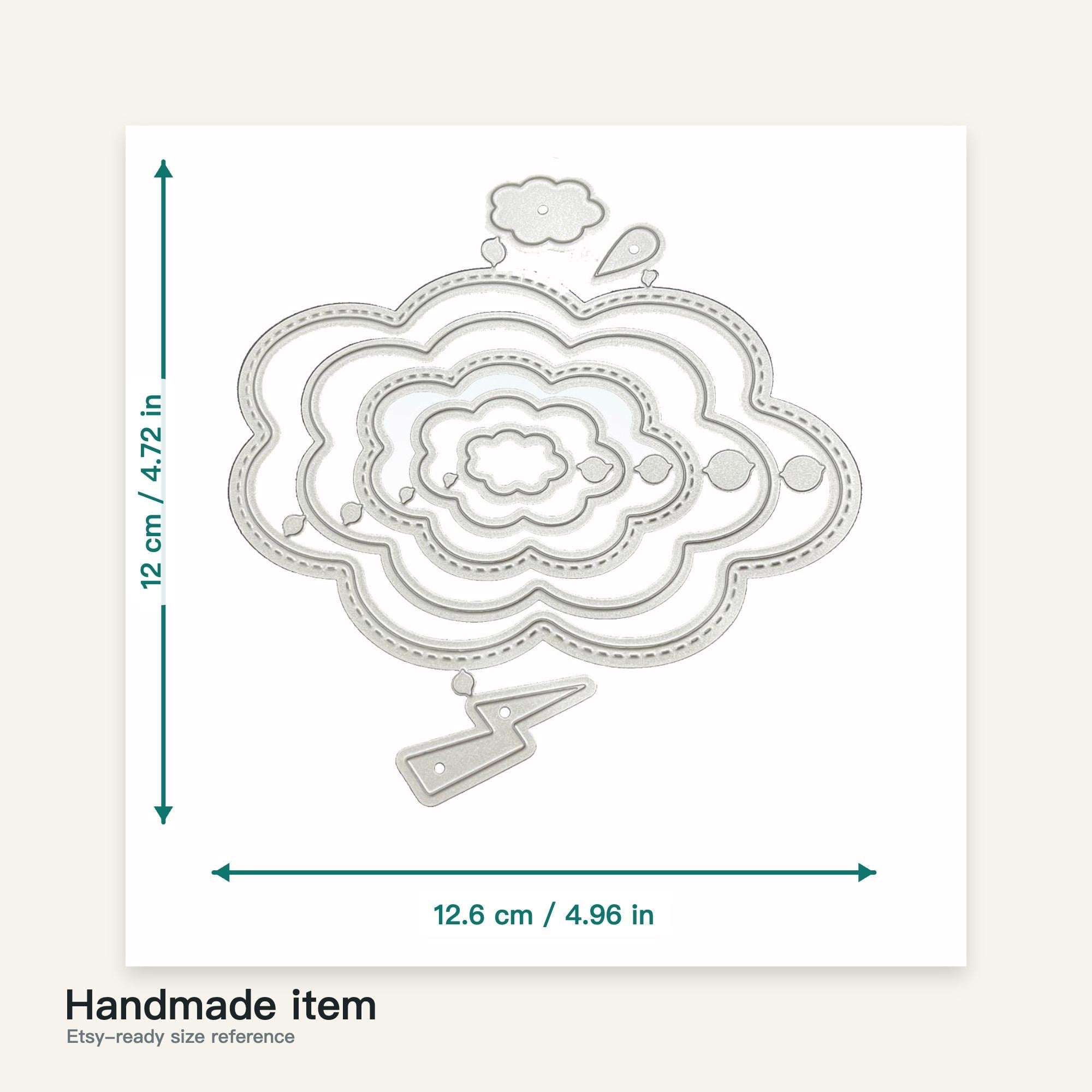 Layered Cloud and Rain Metal Cutting Dies: Card Making, Scrapbooking Supplies