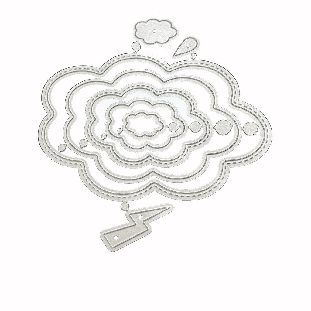Layered Cloud and Rain Metal Cutting Dies: Card Making, Scrapbooking Supplies