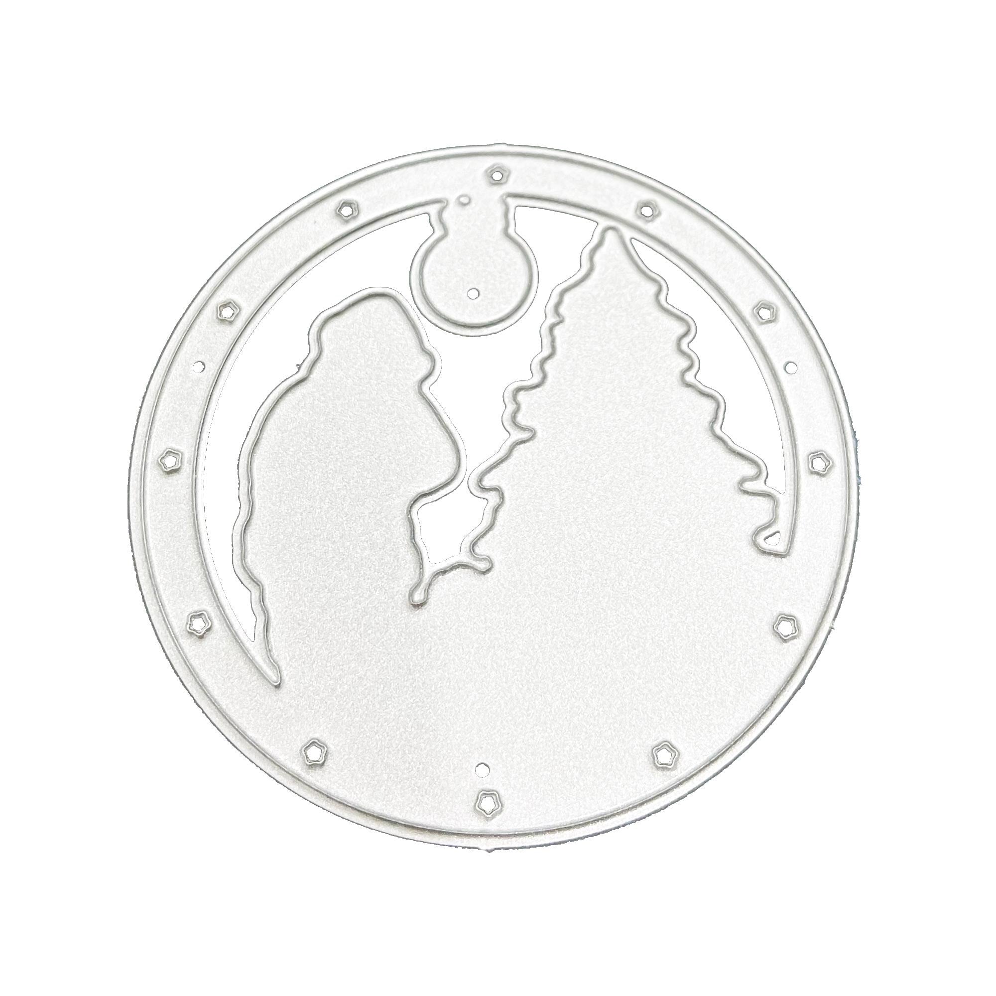 Christmas Ornament Frame Metal Cutting Dies (6.5cm Diameter)