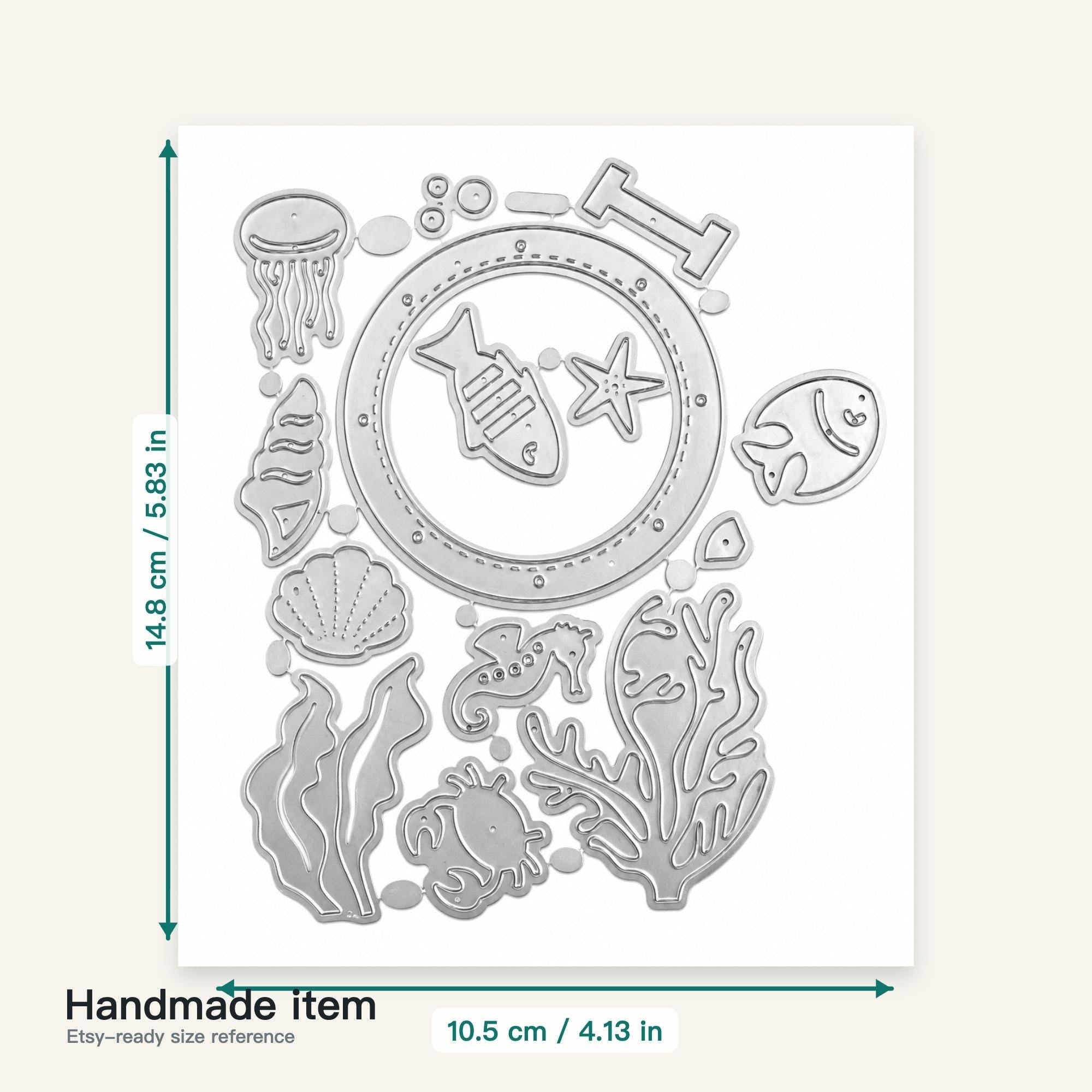 Ocean Porthole Metal Cutting Dies Set for Card Making Scrapbooking and Nautical Crafts