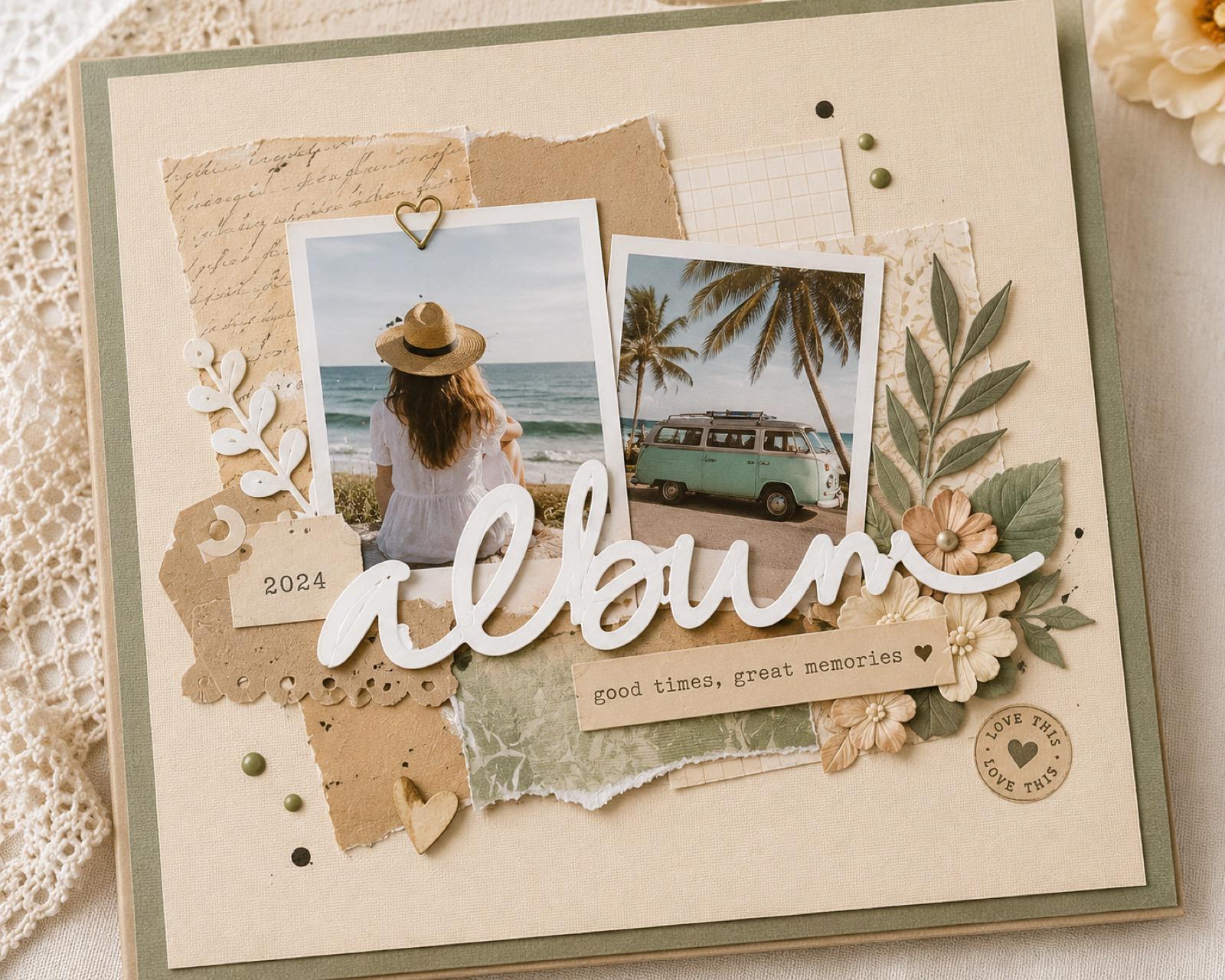 Album Script Word Metal Cutting Die for Scrapbooking Memory Albums and Card Making