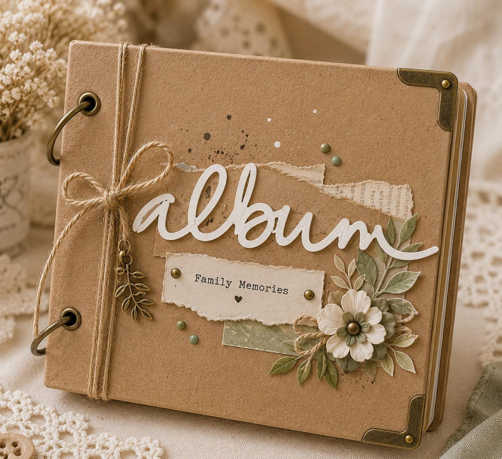 Album Script Word Metal Cutting Die for Scrapbooking Memory Albums and Card Making