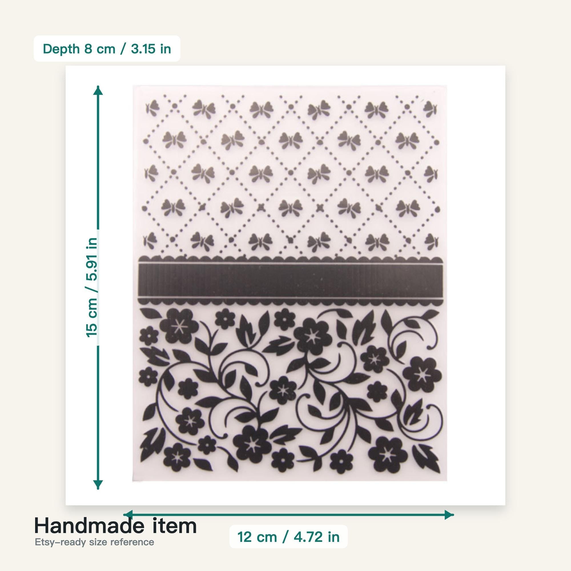 Bow and Floral Embossing Folder 12 x 15 cm for Card Making and Scrapbooking