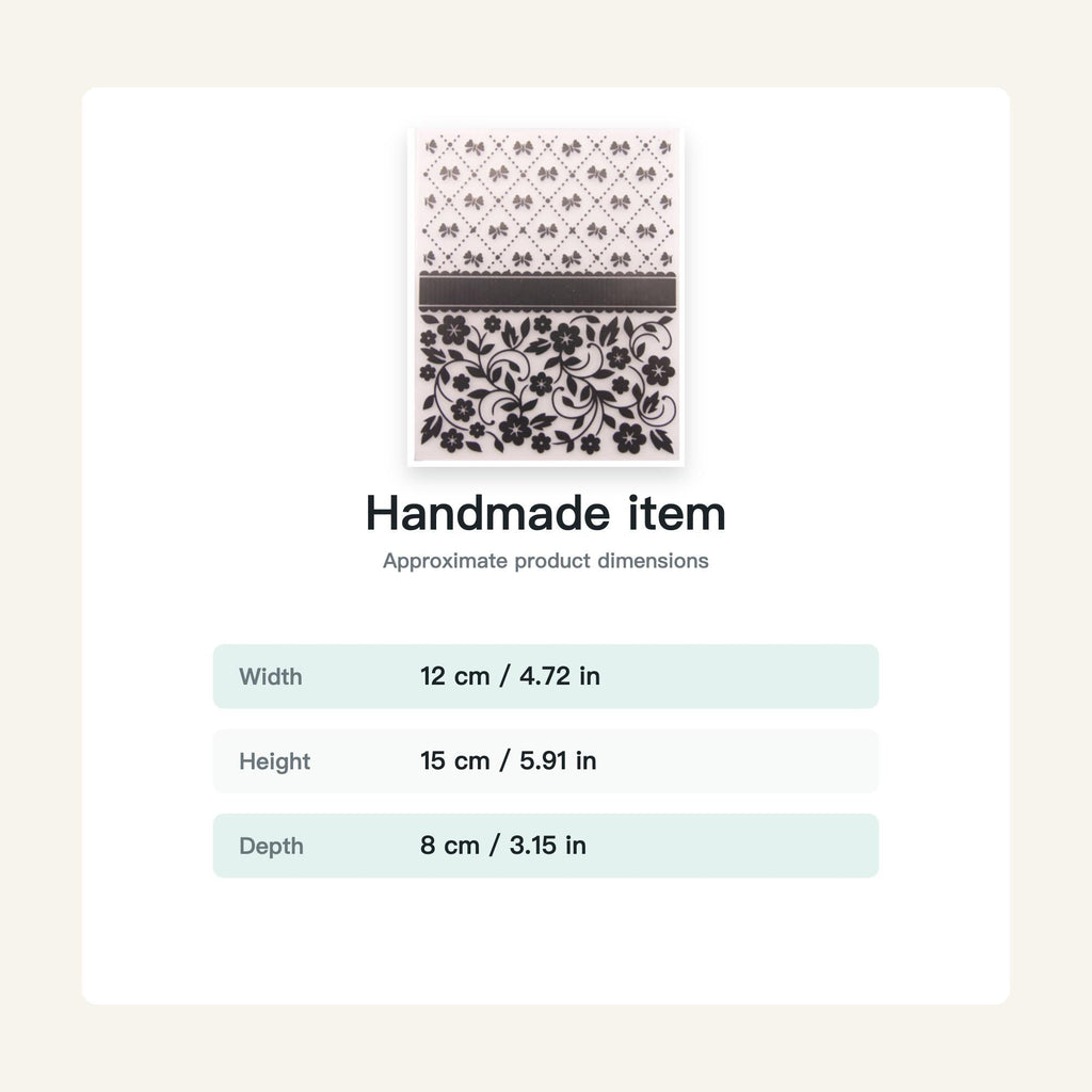 Bow and Floral Embossing Folder 12 x 15 cm for Card Making and Scrapbooking