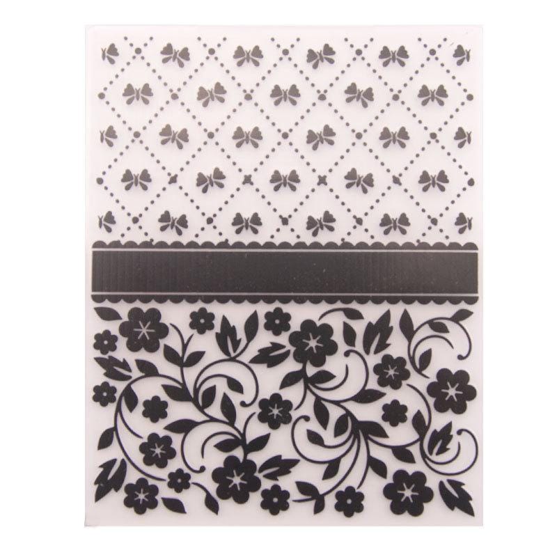 Bow and Floral Embossing Folder 12 x 15 cm for Card Making and Scrapbooking