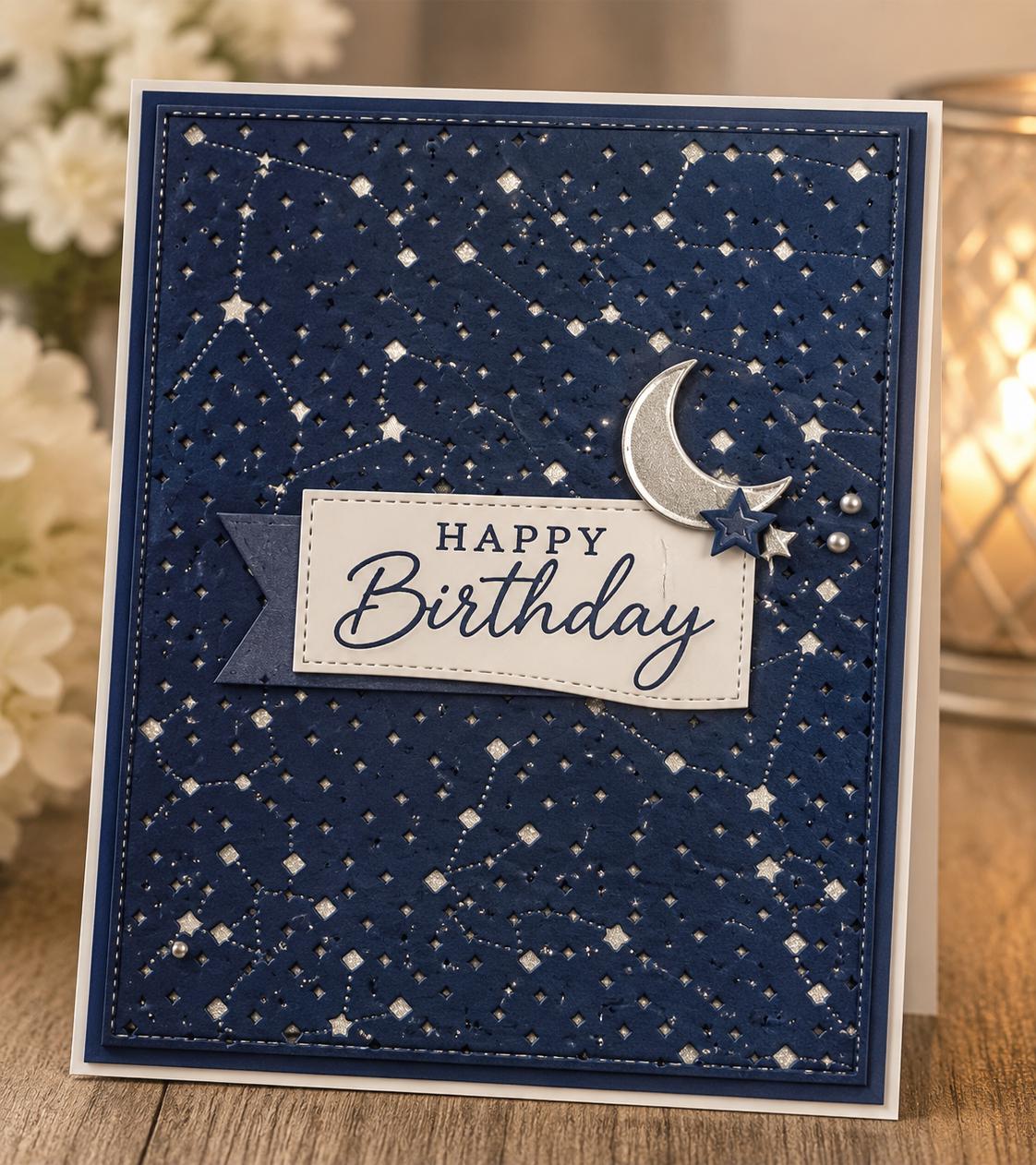 Starry Sky Background Metal Cutting Die for Card Making and Scrapbooking