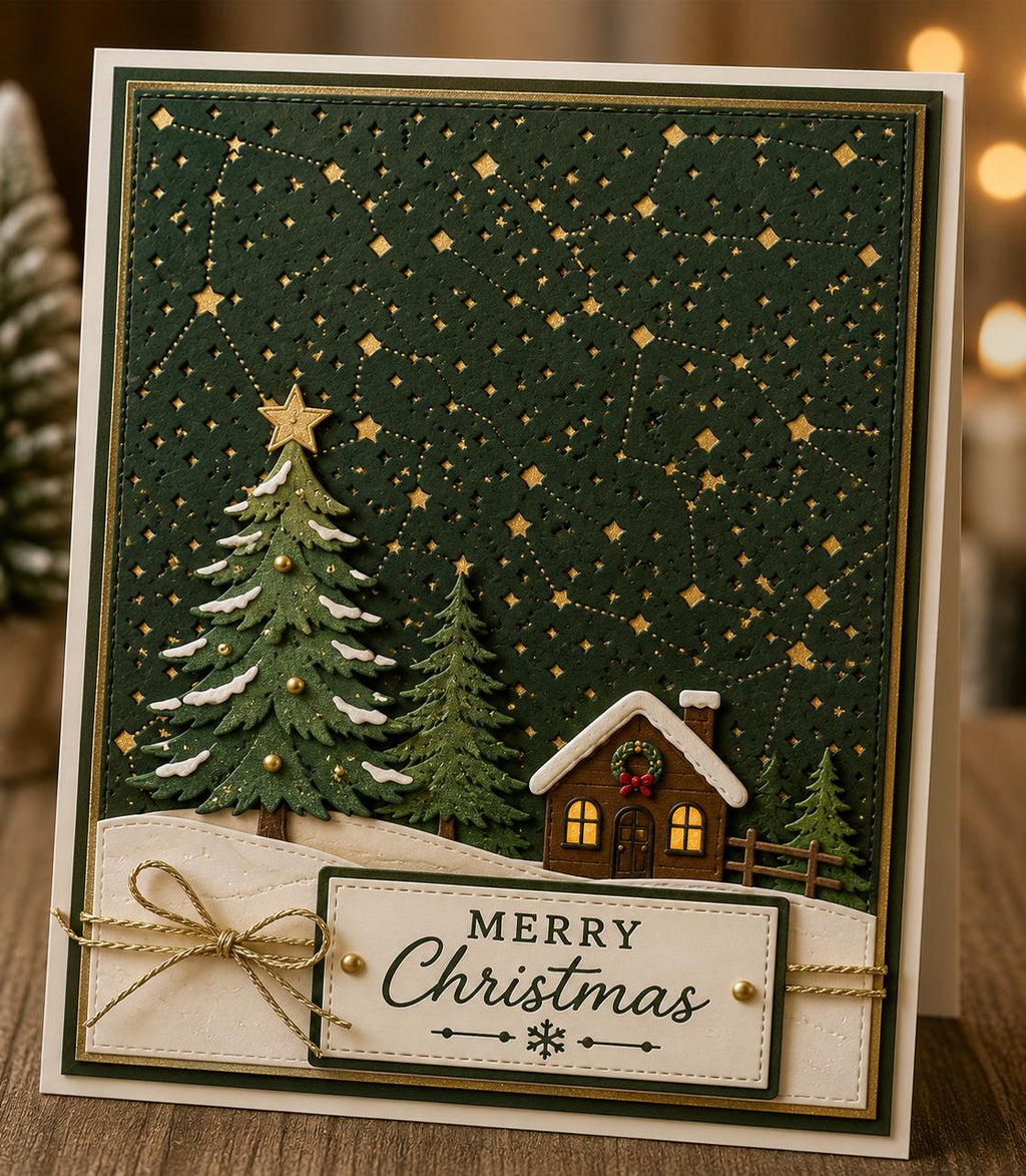 Starry Sky Background Metal Cutting Die for Card Making and Scrapbooking
