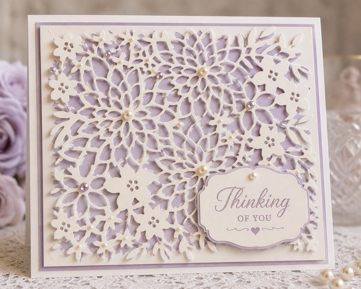 Dahlia Floral Background Metal Cutting Die for Card Making Scrapbooking and Paper Crafts