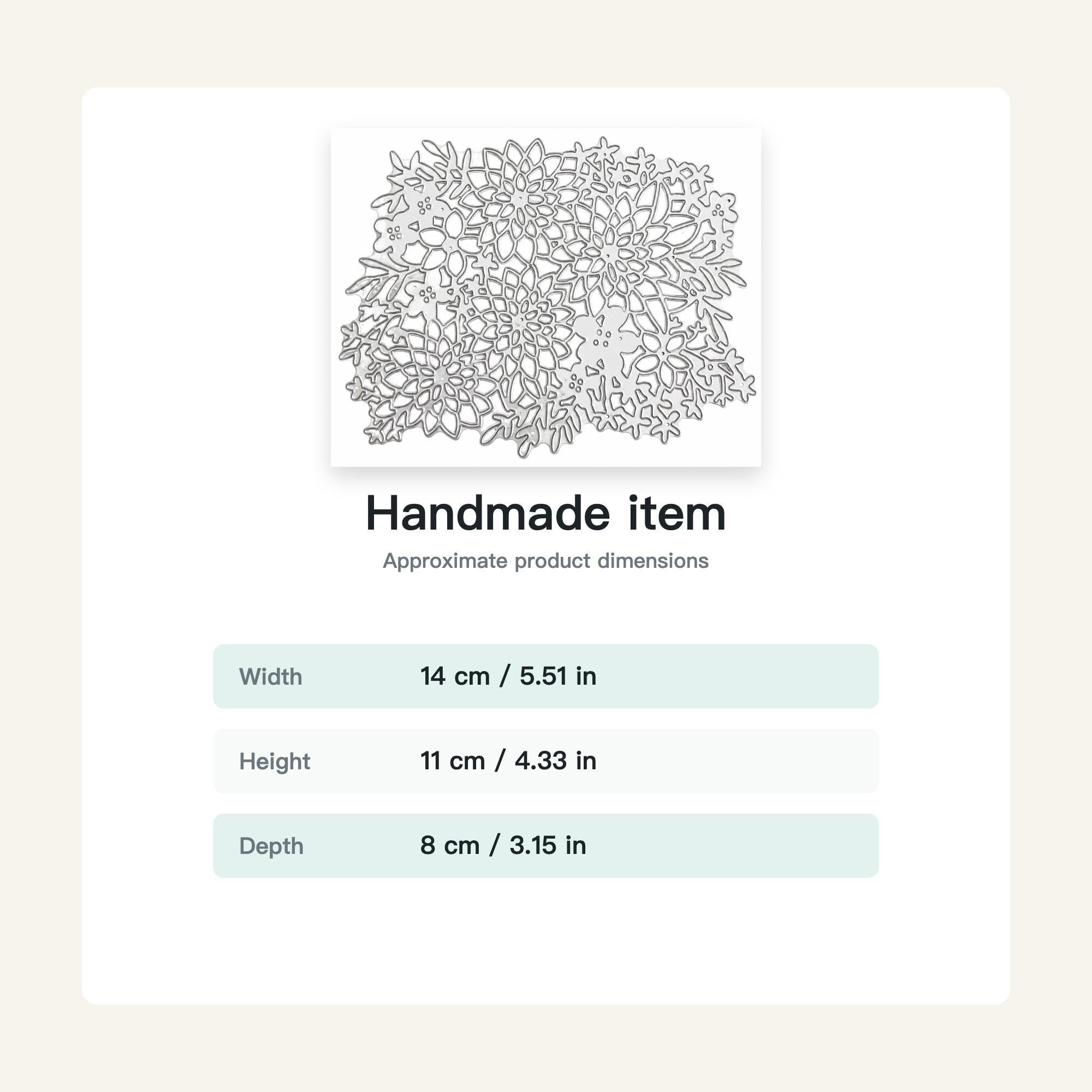Dahlia Floral Background Metal Cutting Die for Card Making Scrapbooking and Paper Crafts