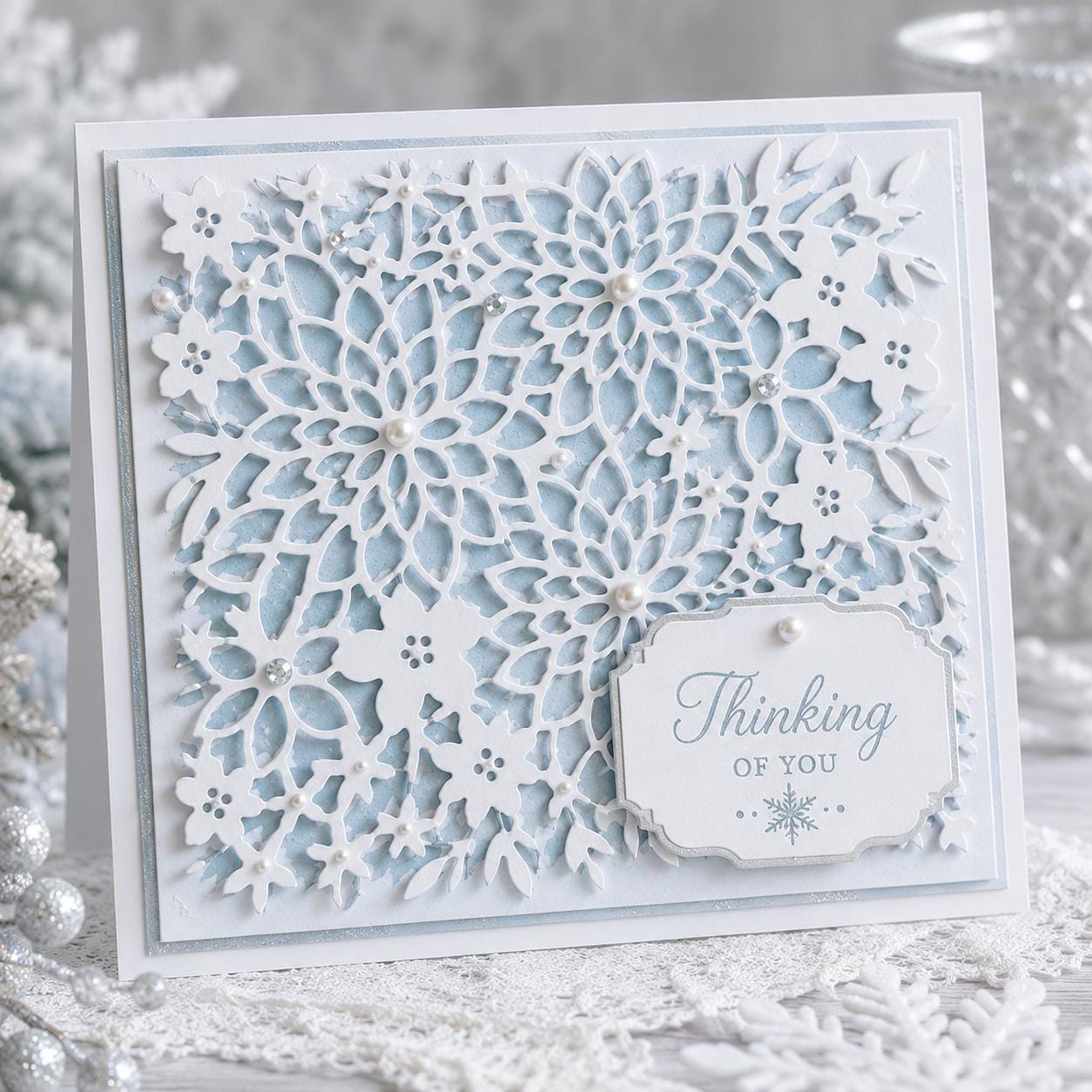 Dahlia Floral Background Metal Cutting Die for Card Making Scrapbooking and Paper Crafts