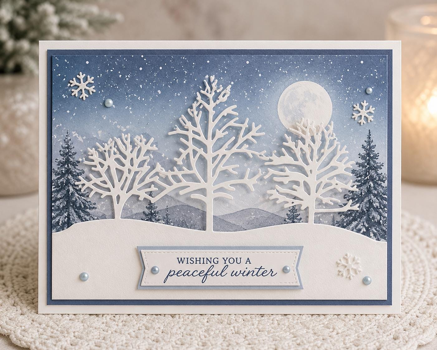 Bare Tree Grove Metal Cutting Die for Card Making Scrapbooking and Woodland Paper Crafts