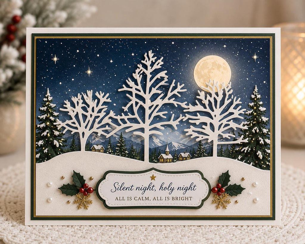 Bare Tree Grove Metal Cutting Die for Card Making Scrapbooking and Woodland Paper Crafts