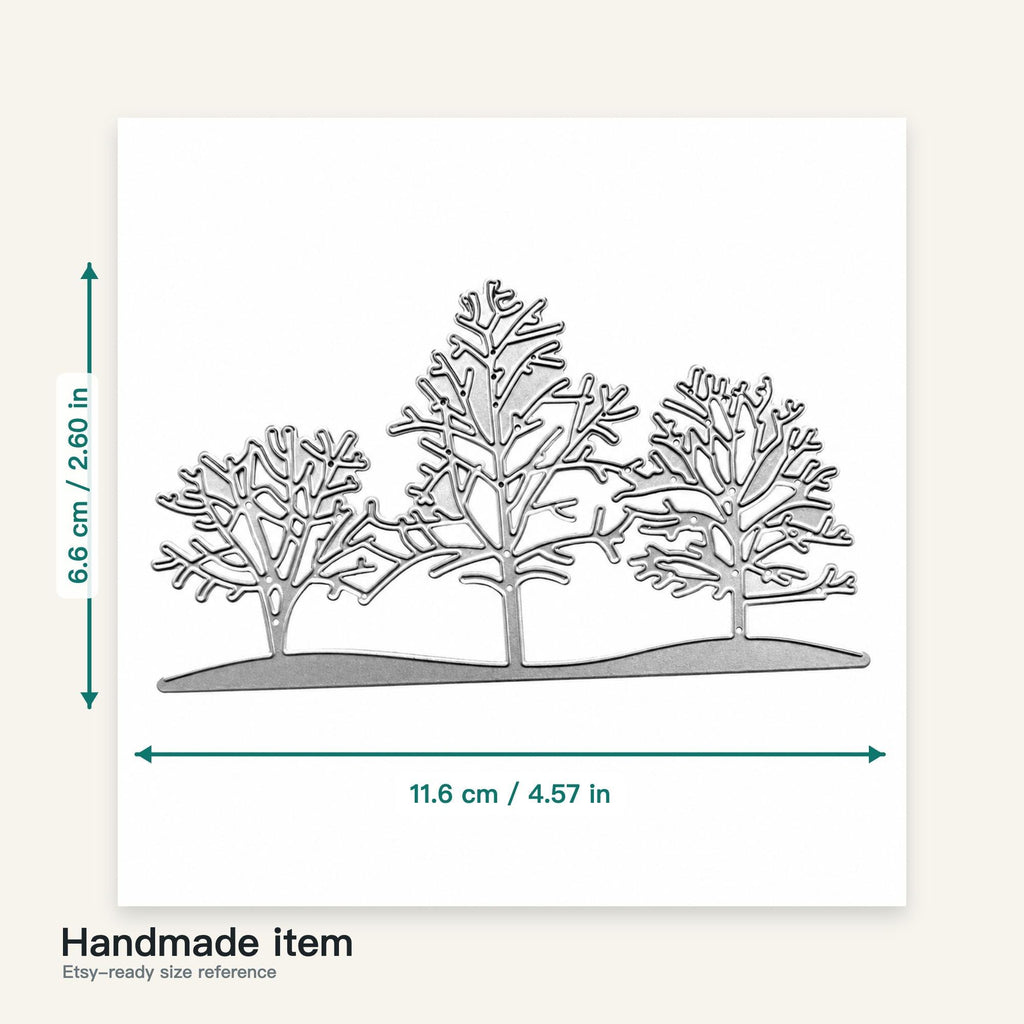 Bare Tree Grove Metal Cutting Die for Card Making Scrapbooking and Woodland Paper Crafts