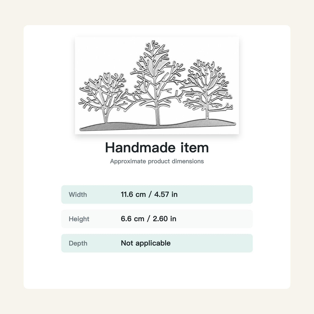 Bare Tree Grove Metal Cutting Die for Card Making Scrapbooking and Woodland Paper Crafts