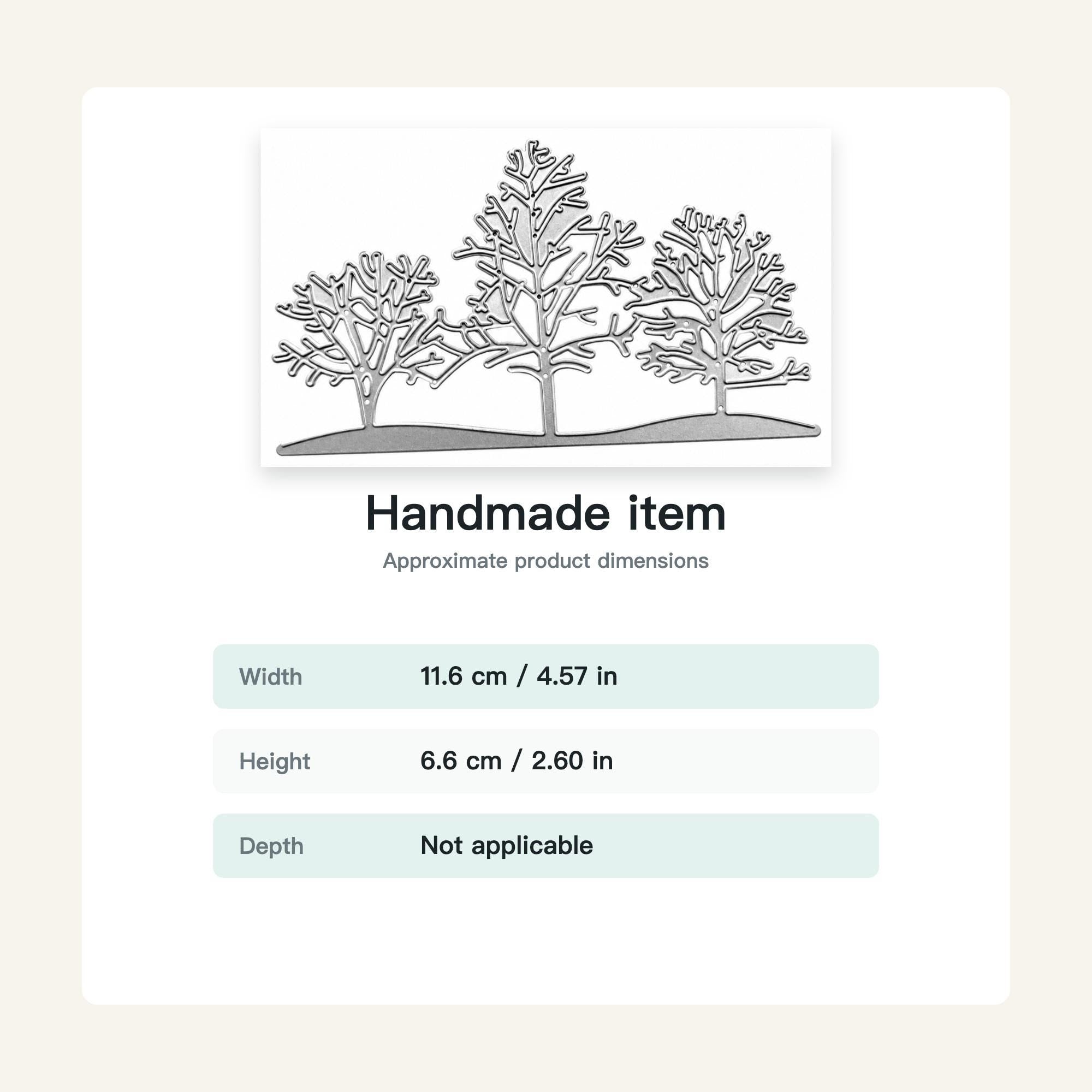 Bare Tree Grove Metal Cutting Die for Card Making Scrapbooking and Woodland Paper Crafts
