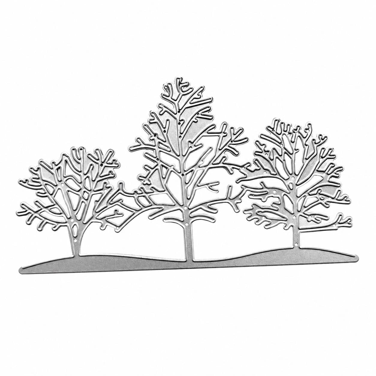 Bare Tree Grove Metal Cutting Die for Card Making Scrapbooking and Woodland Paper Crafts