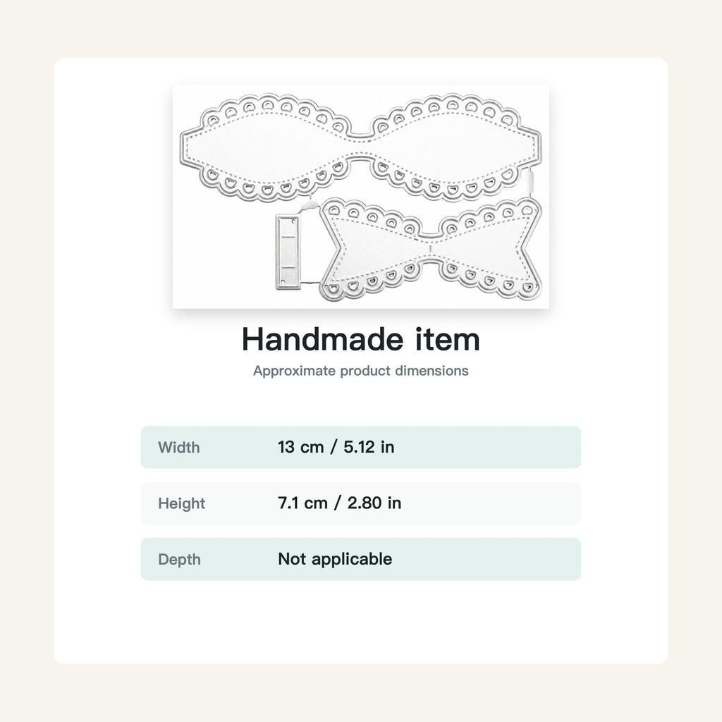 Lace Bow Metal Cutting Dies Set for Card Making Scrapbooking and Gift Decorations