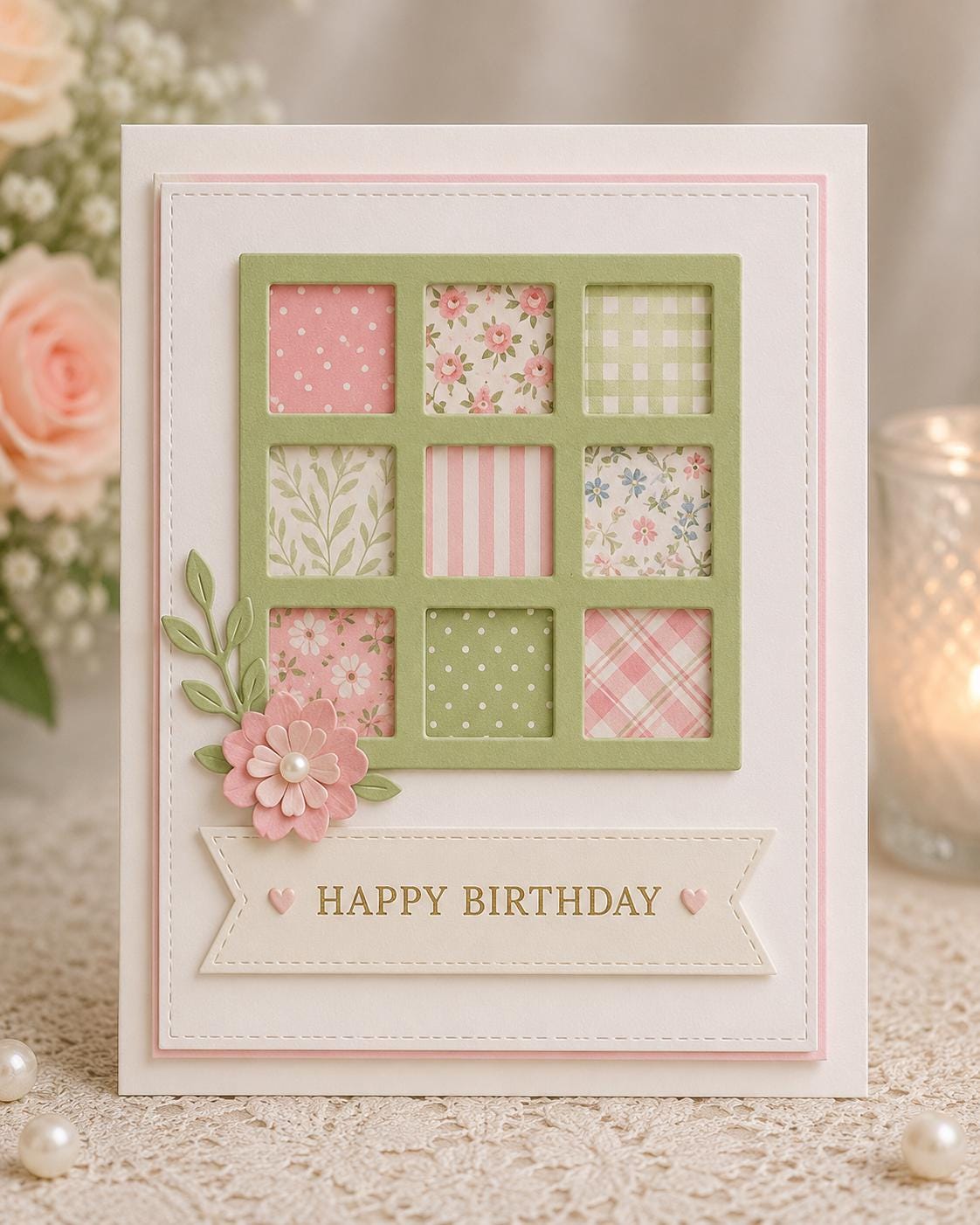 Nine Square Grid Metal Cutting Die for Card Making Scrapbooking and Photo Collages