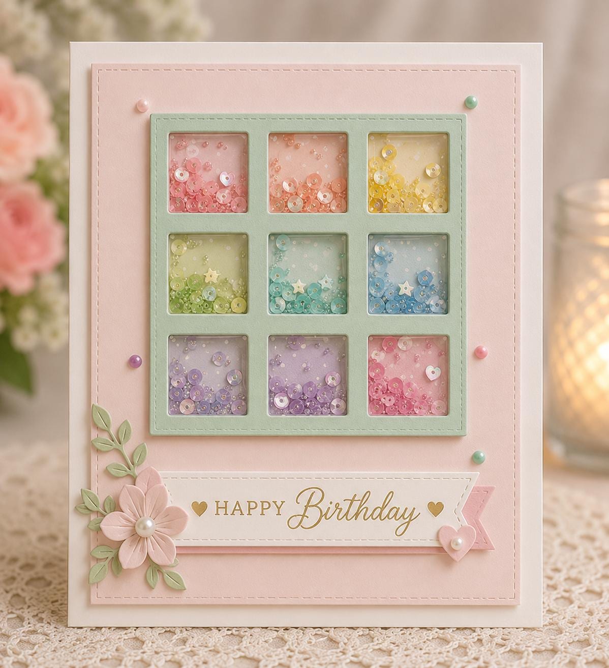 Nine Square Grid Metal Cutting Die for Card Making Scrapbooking and Photo Collages