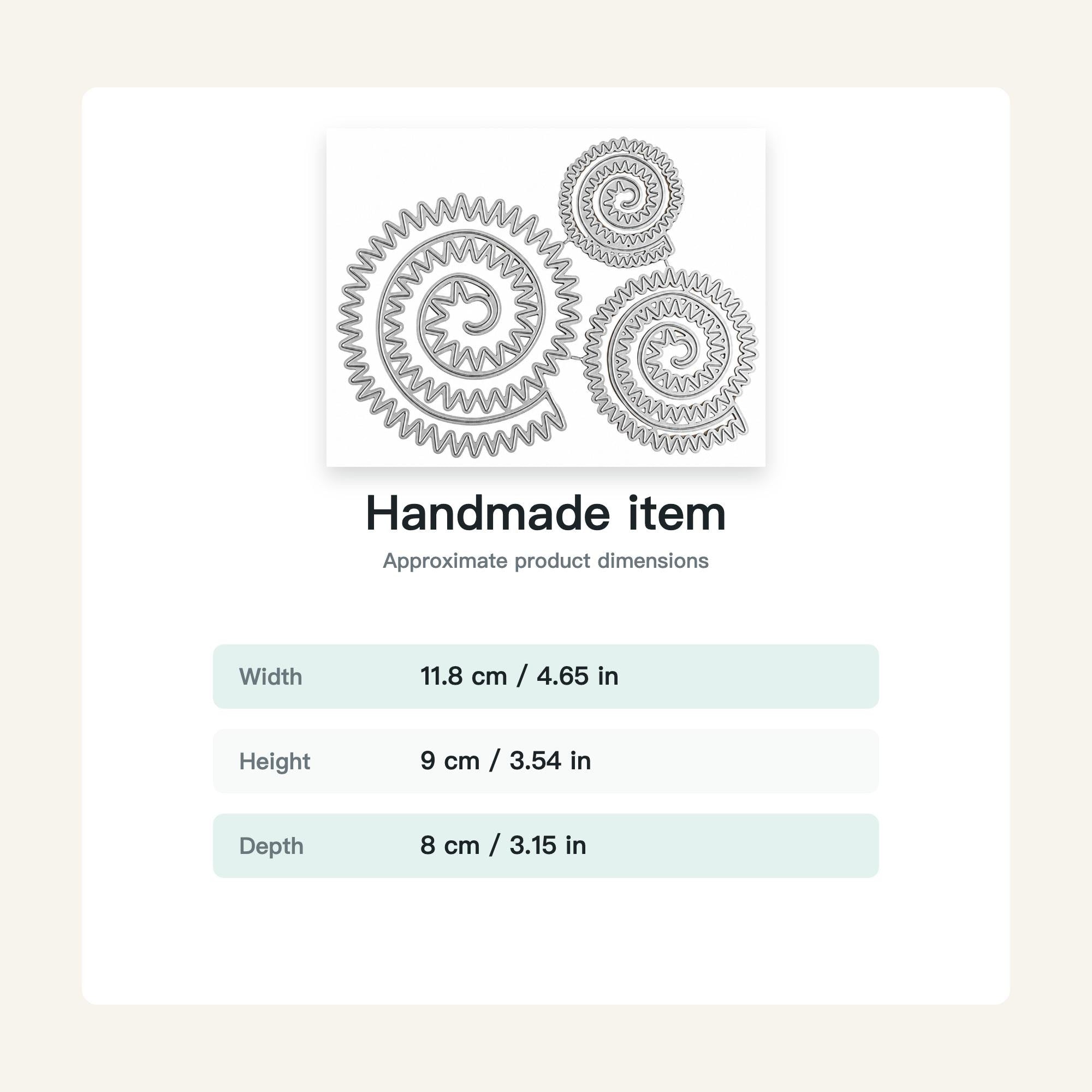 Spiral Rosette Flower Metal Cutting Dies: Card Making, Scrapbooking, Paper Crafts
