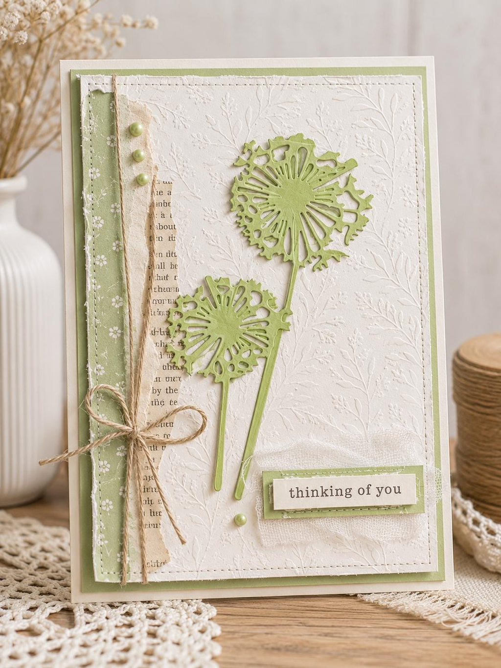 Dandelion Flower Metal Cutting Dies Set for Card Making Scrapbooking and Botanical Paper Crafts