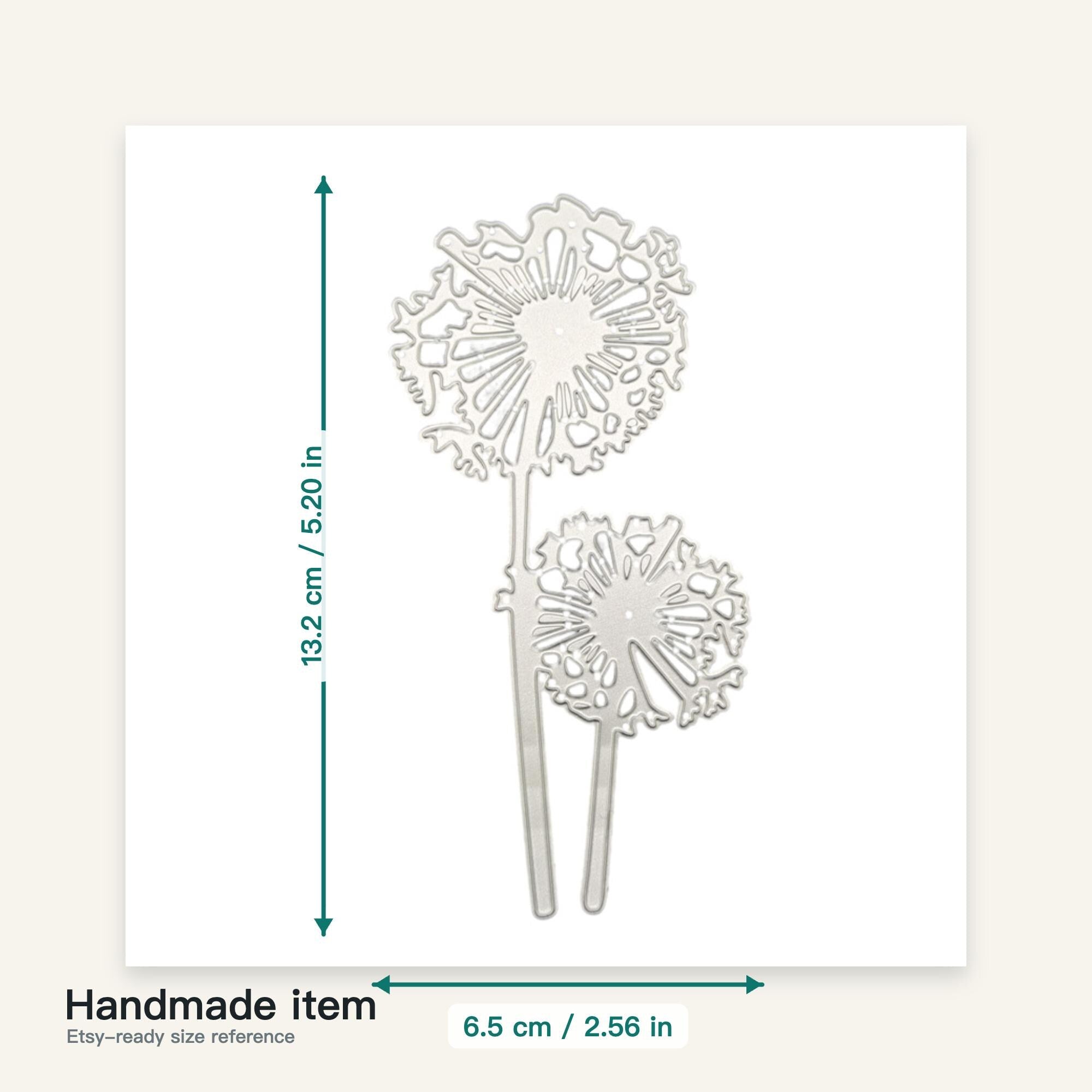 Dandelion Flower Metal Cutting Dies Set for Card Making Scrapbooking and Botanical Paper Crafts