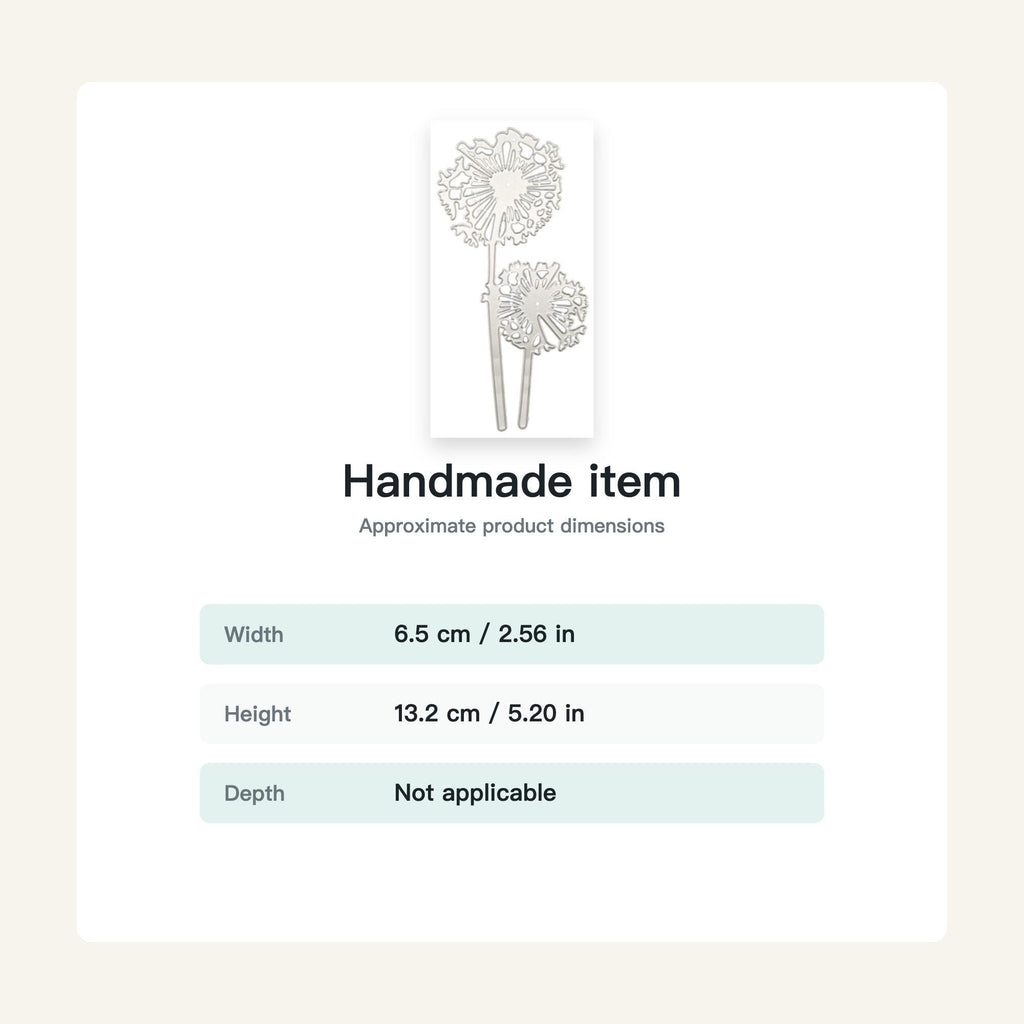 Dandelion Flower Metal Cutting Dies Set for Card Making Scrapbooking and Botanical Paper Crafts